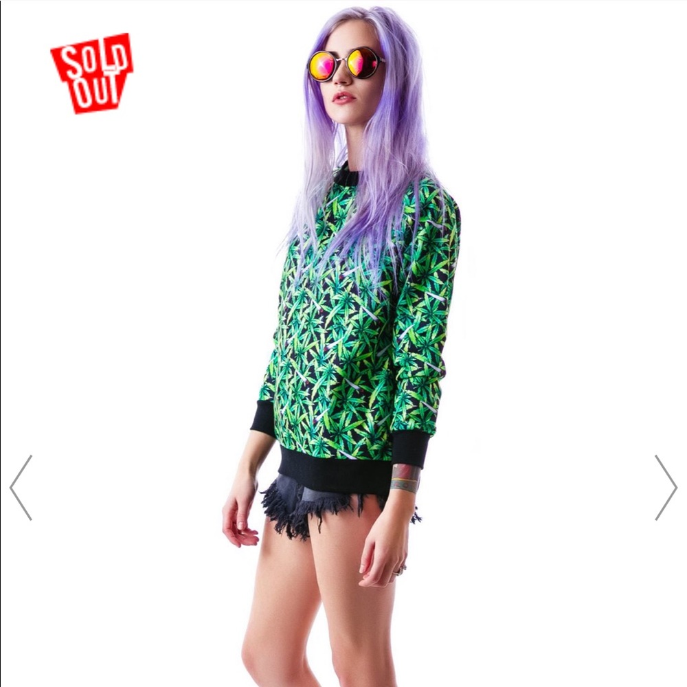 UNIF GRASS Weed JOINT Sweatshirt Top